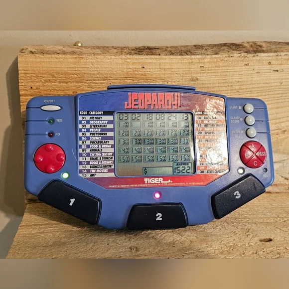 1995 Tiger Electronics Jeopardy Handheld Game W/ 1 Card, No Book USED - Picture 2 of 5